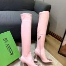 Women's Shoes Amina Muaddi Boots Thigh-high Sock Stretch Knee Boots Crystal Luxury
