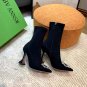 Women's Shoes Amina Muaddi Boots Begum 95mm Embellished Sock Boots Crystal Sunflower