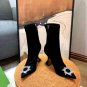 Women's Shoes Amina Muaddi Boots Begum 95mm Embellished Sock Boots Crystal Sunflower