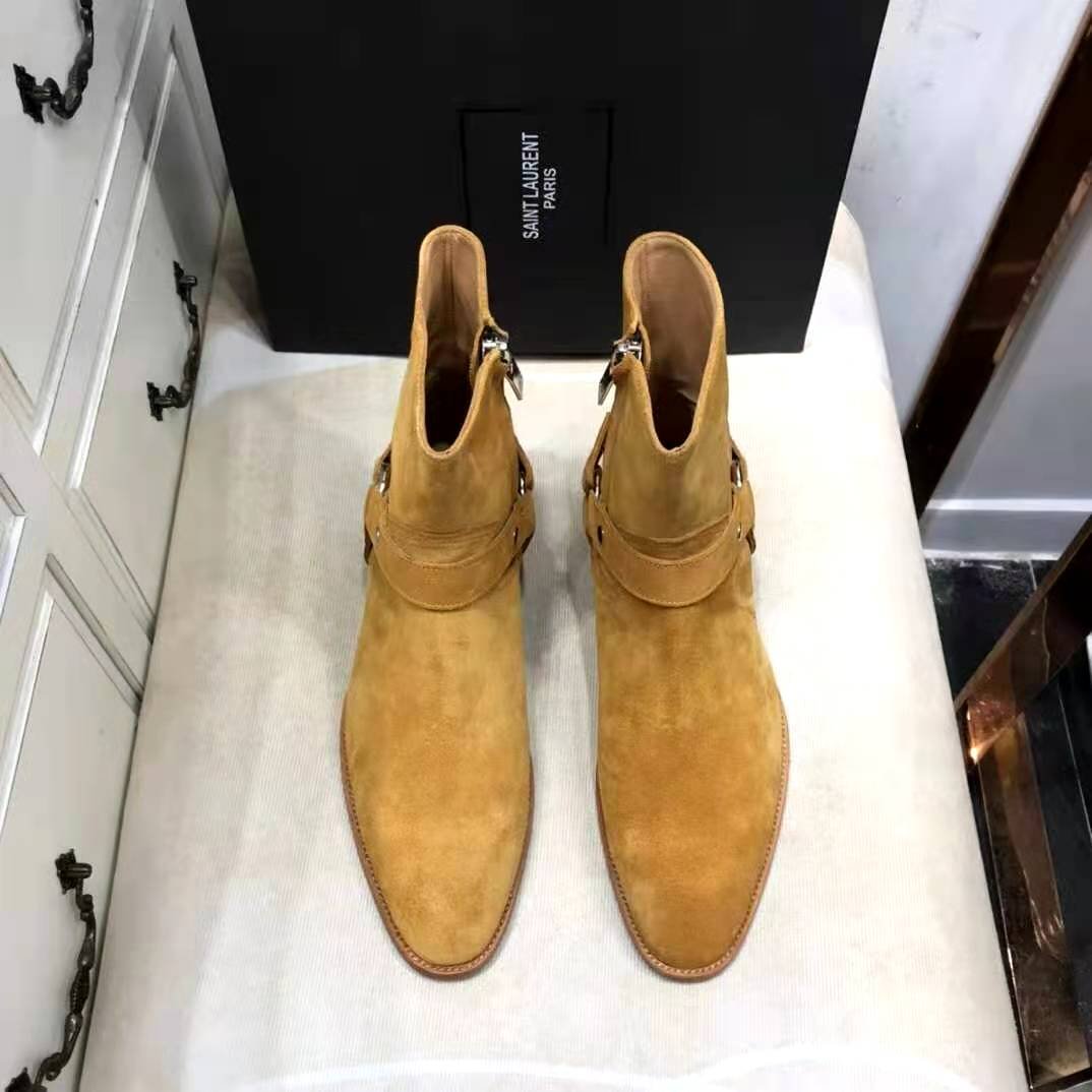 wyatt harness boots in suede