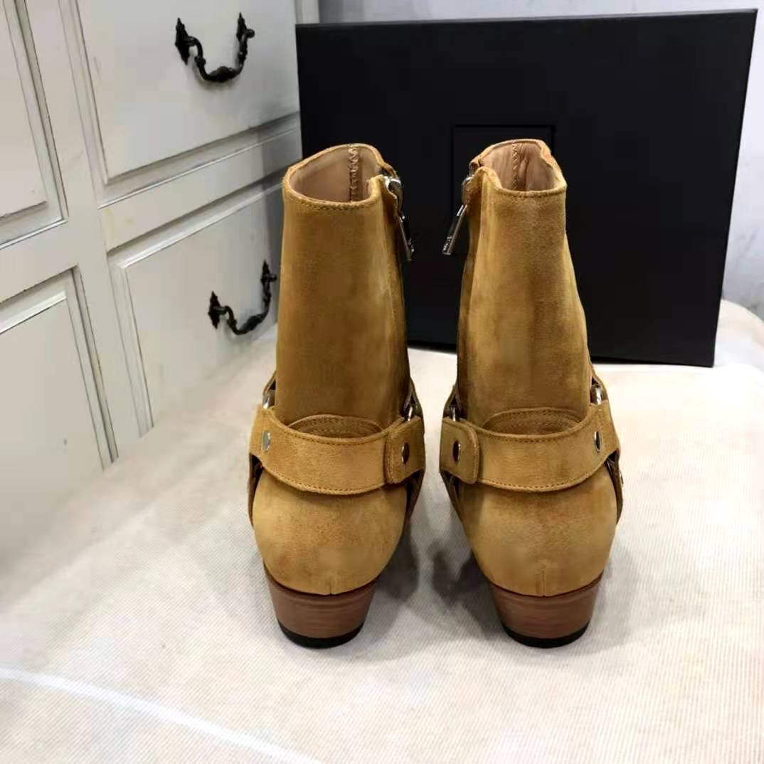 wyatt harness boots in suede