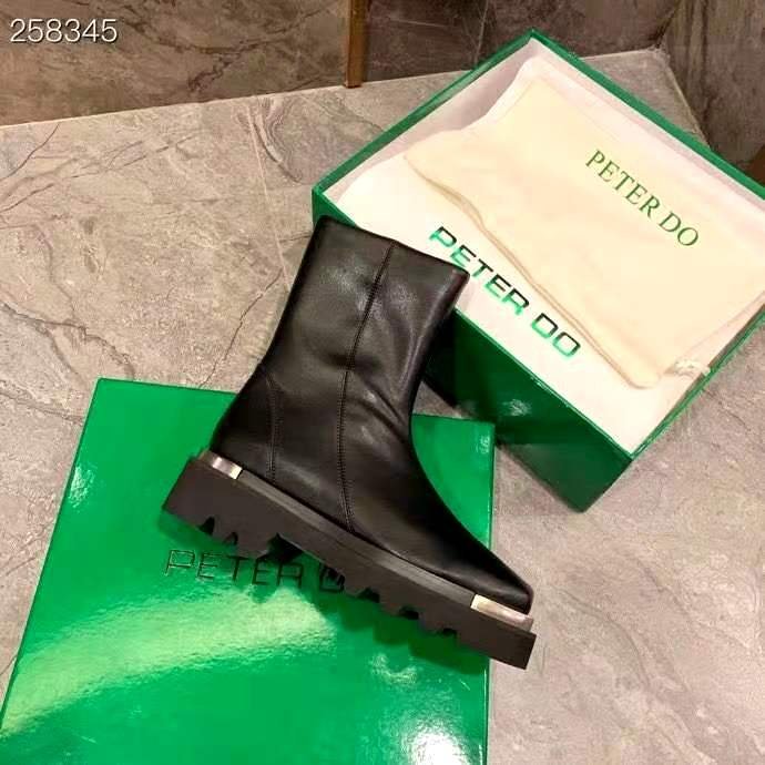 Women's Shoes Black Peter Do Boots Chunky Sole Leather Ankle Boots