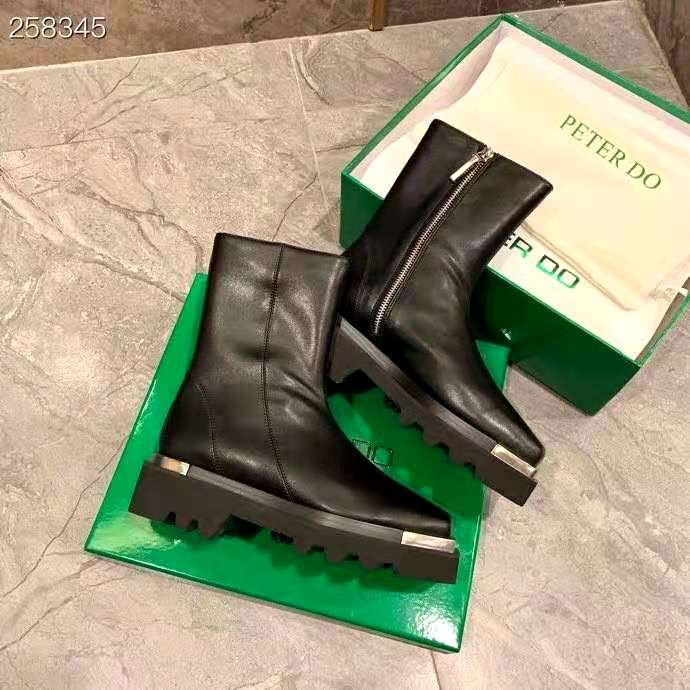Women's Shoes Black Peter Do Boots Chunky Sole Leather Ankle Boots