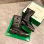 Women's Shoes Black Peter Do Boots Chunky Sole Leather Ankle Boots Metal Toecap Square Toe