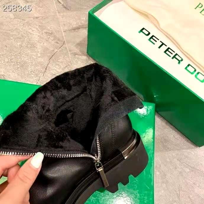 Women's Shoes Black Peter Do Boots Chunky Sole Leather Ankle Boots