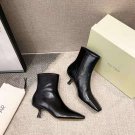 Women's Shoes By Far Boots Black Audrey Stretch-leather Ankle Boots