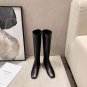 Women's Shoes By Far Boots Knee-high Black Genuine Leather Boots