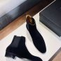 Men's Shoes Saint Paris Laurent Boots Black Genuine Suede Wyatt Chelsea Boots