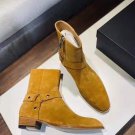 Men's Shoes Saint Paris Laurent Boots Brown Genuine Suede Wyatt Harness Boots