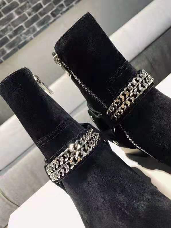 saint laurent wyatt chain harness boot