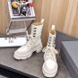 Women's Shoes Both Boots Street Style Fashion Gao High Boot White