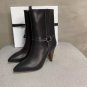 Isabel Marant Lilet Boots Black Genuine Leather 7.5cm Heel Shoes