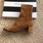 Women's Shoes Pineapple Aquazzura Boots Saint Honore Suede Zip Booties