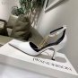 Women's Shoes Jw Anderson Ring Pumps Crystal Embellished White Genuine Leather Pumps