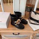 Women's Shoes Jw Anderson Boots Wool Chain Fashion Warm Black Crocodile Pattern Boots