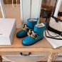 Women's Shoes Jw Anderson Boots Wool Chain Fashion Warm Blue Boots