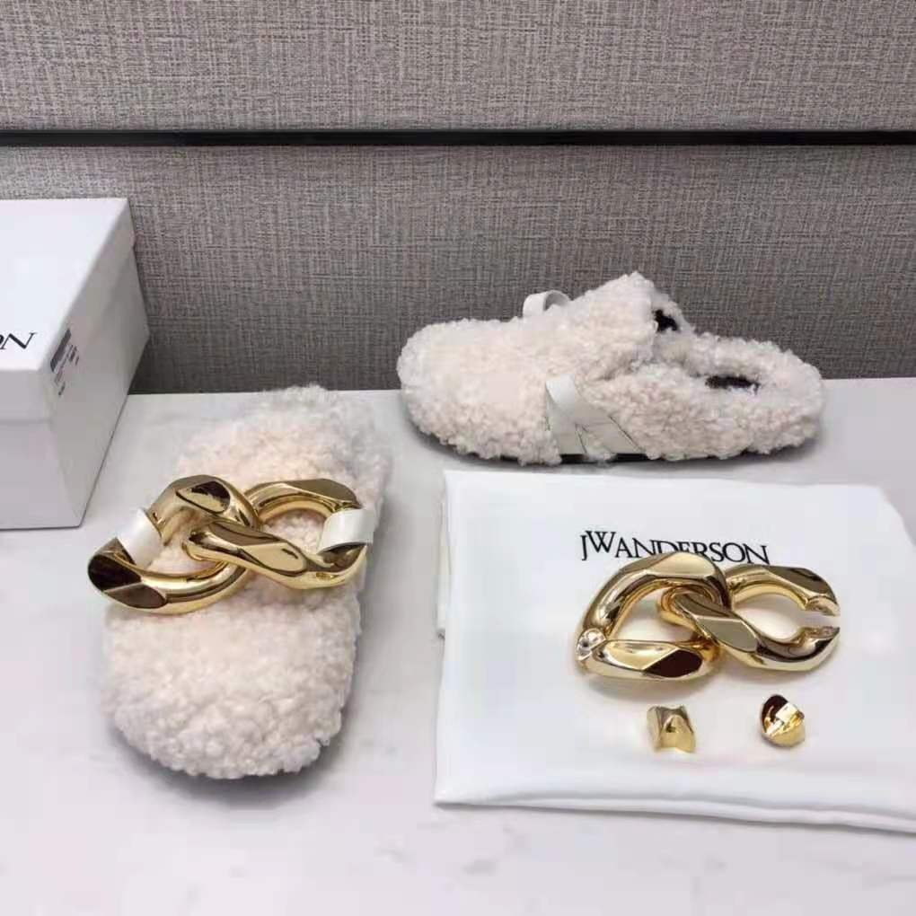 jw anderson embellished leather mules