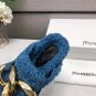 Women's Shoes Jw Anderson Mules Chain Embellished Blue Wool Loafers