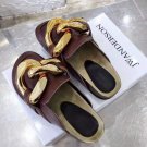 Women's Shoes Jw Anderson Loafers Chain Fashion Genuine Leather Anderson Chain Slide Mules