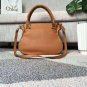 Designer Marcie Handbag Classic Medium Marcie Bag Brown Genuine Leather Handbag Grain Calfskin