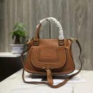 Designer Brown Marcie Handbag Classic Medium Marcie Bag Genuine Leather Handbag Grain Calfskin