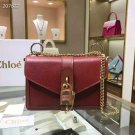Designer Paris Aby Chain Red Genuine Leather Shoulder Bag Rock Roll Padlock Fashion Bag
