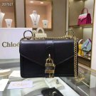 Designer Paris Aby Chain Black Genuine Leather Shoulder Bag Rock Roll Padlock Fashion Bag