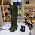 Women's Shoes Green Saint Paris Laurent Boots Ysl Fashion Knee High Boots