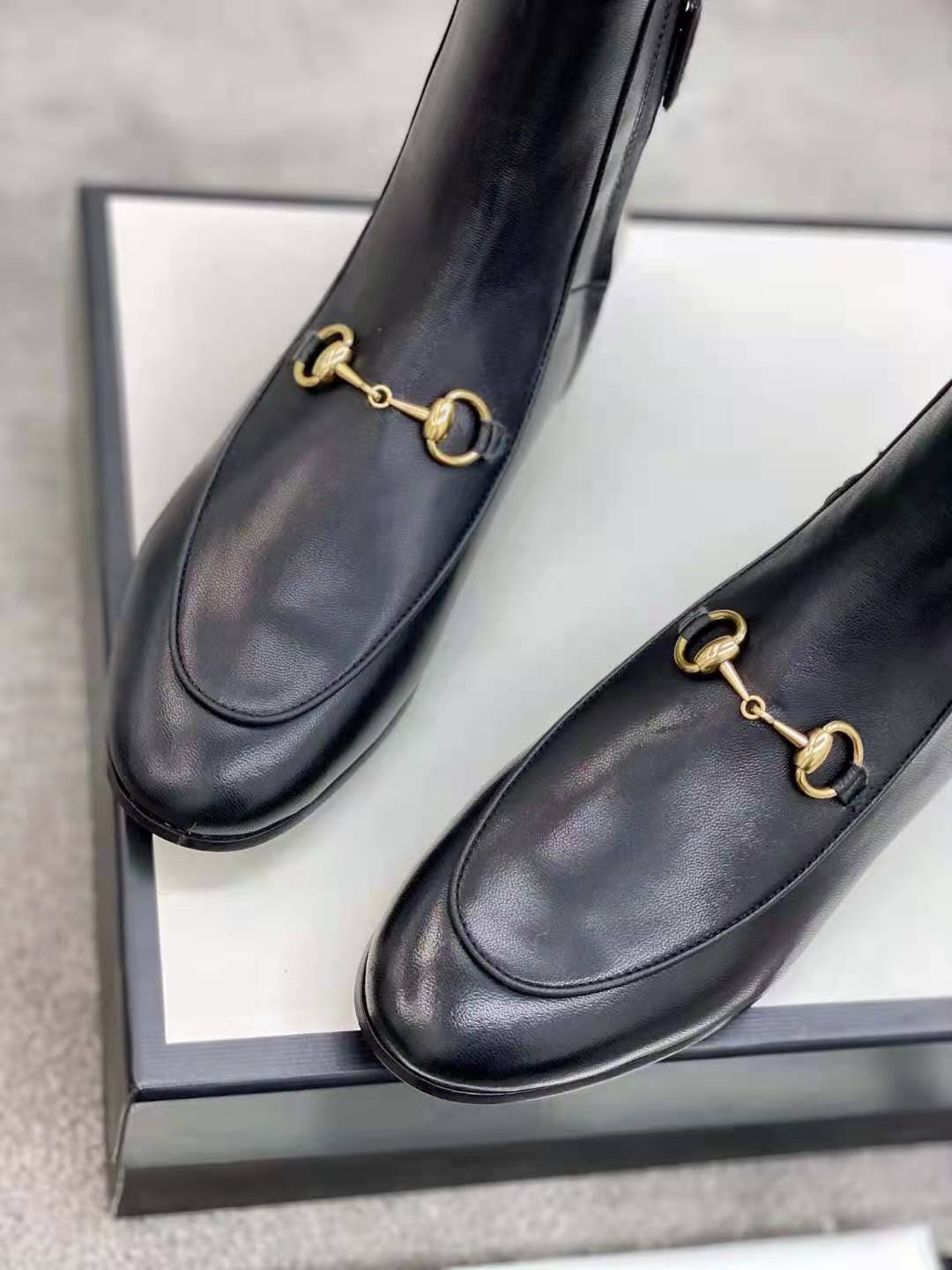 Women's Shoes Italy Gg Jordaan Leather Ankle Boots Black