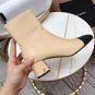Women's Shoes Paris Wool Boots Sling-back Genuine Leather 6.5cm Chunky Heel Boots