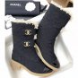 Women's Shoes Paris Snow Boots Wool Down Quilted Black Fashion Boots