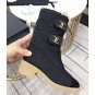 Women's Shoes Paris Snow Boots Wool Down Quilted Black Fashion Boots