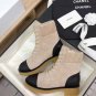 Women's Shoes Paris Cc Martin Boots Suede Lace-up 5.5cm Heel Boots