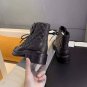 Women's Shoes Quilted Gold Cc Chain Combat Boots Lace Up Tie Paris Coco Boots