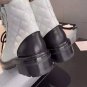 Women's Shoes Quilted Gold Cc Chain Combat Boots Lace Up Tie Paris Coco Boots White Leather