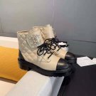 Women's Shoes Quilted Gold Cc Chain Combat Boots Lace Up Paris Coco Ankle Boots