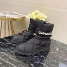 Women's Shoes Paris Down Snow Boots Quilted Wool Warm Winter Black Boots