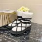 Women's Shoes Paris Down Snow Boots Quilted Wool Warm Winter White Boots