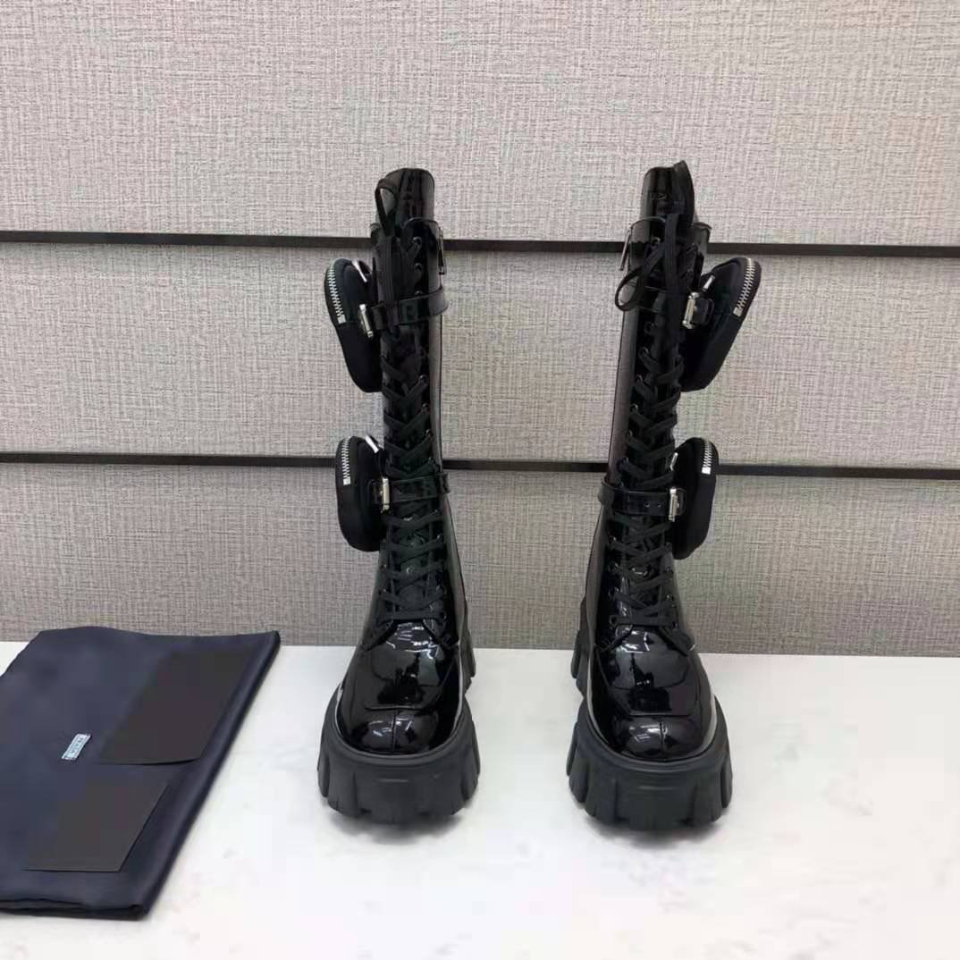 chunky boots with pouch
