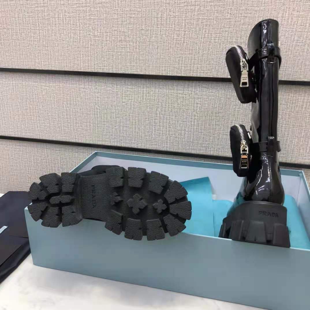 chunky boots with pouch
