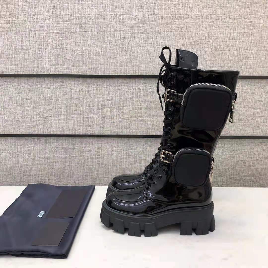 chunky boots with pouch
