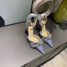 Women's Shoes Mach & Mach Pumps Double Crystal Bow Pumps Bling Bling Glitter Purple