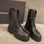 Women's Shoes Ann Demeulemeester Boots Black Genuine Real Original Leather Buckle Lace-up Boots