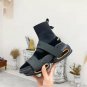 Women's Shoes Black Knit B-bold High-top Balmain Sneakers Straps Thick Platform Bbold Trainers