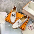 Women's Shoes Paris Loafers H Palladium Plated Buckle Genuine Leather Loafers