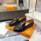 Women's Shoes Paris Loafers H Palladium Plated Black Genuine Leather Loafers