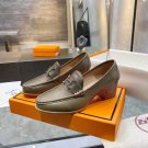 Women's Shoes Paris Loafers H Palladium Plated Genuine Leather Loafers 5cm Heel Pumps
