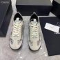 Women's Shoes Cc Sneakers Suede Calfskin Embroidery Ecru Gray Paris Coco Cc Trainers