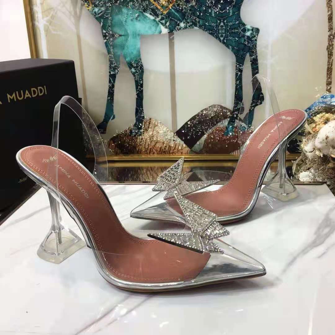 amina muaddi butterfly clear