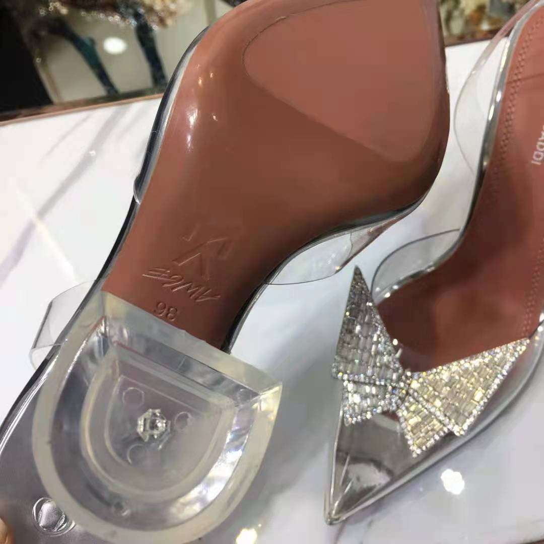 amina muaddi butterfly clear